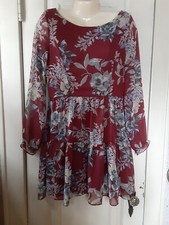 Soieblu Junior Long Sleeve Lined Dress Size Large