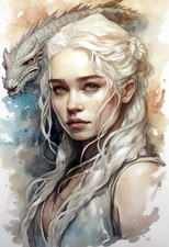 "Khaleesi" 13" x 19" Fine Art Print Limited Only 20 Hand-Numbered Copies