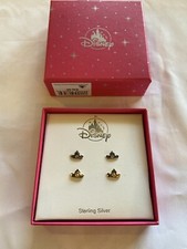 Disney Parks Princess Earrings Sterling, Double Set - 1 with gold overlay -studs