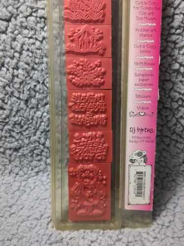 Vintage DJ Inkers Rubber Art Stamps Beary-Sweet Set Of 8 - Picture 6 of 7