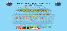 Railroad MOW Vehicle Warning Labels O 1:48 Scale Decals