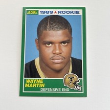 1989 Score Football Wayne Martin New Orleans Saints RC Rookie Card #248. rookie card picture