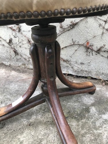 Sgabello da Pianoforte in Stile Thonet - Restaurato (in corso d'opera) - Foto 3 di 6