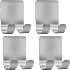 4 Pack Stainless Steel Adhesive Razor Holder Shaver Hanger for Shower Bathroom