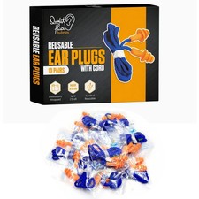 10 Pair Corded Reusable Ear Plugs for Shooting Range Ear Protection for Gun Rang
