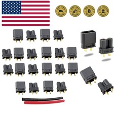 10 Pairs XT30 Connector XT30U Connectors Plugs Male Female Battery Plugs Blac...