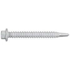 MIDWEST FASTENER 54490 Self-Drilling Screw, #12 x 2 in, White Ruspert Steel