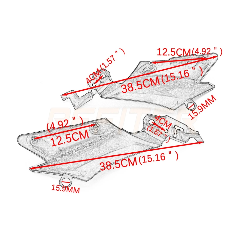 For Yamaha R6 R6S Carbon Style ABS Side Covers 2003-2009 Left+Right Set - Image 2 of 4