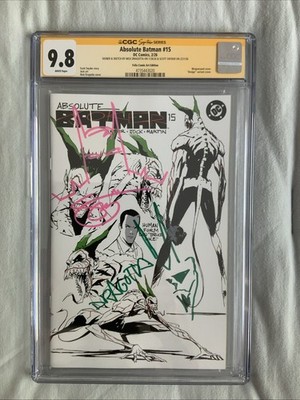 Absolute Batman 15 Felix Double Sketch By Snyder And Dragotta CGC 9.8￼