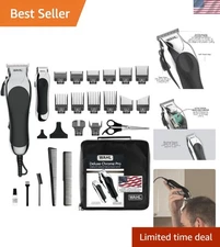 Heavy Duty Men's Grooming Kit - Chrome Pro Clipper, Cordless Trimmer & Tools