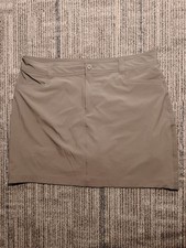 Eddie Bauer Adventurer Skort Size 14 Skirt Stretch Gray UPF50 Outdoor 