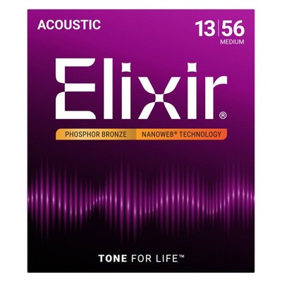 Saiten Westerngitarre Elixir Nanoweb Phosphor Bronze Medium .013-056 Gitarren Sa