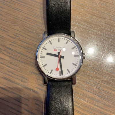 Mondaine Watch Quartz Black Dial evo 35mm Wristwatch