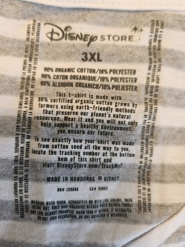 Womens Disney Mickey Minnie Mouse Bliss Striped Short Sleeve T Shirt 3XL - Picture 3 of 3
