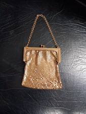 Antique Gold Tone Metal Mesh Purse