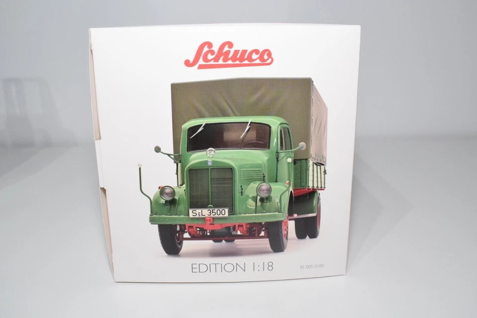B95 SCHUCO 45 005 0100 MERCEDES-BENZ L3500 L 3500 TRUCK RESEDAGRUN VERDE MIB - Immagine 2 di 4
