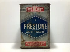 Vintage Eveready Prestone Anti-Freeze Metal One Gallon Can