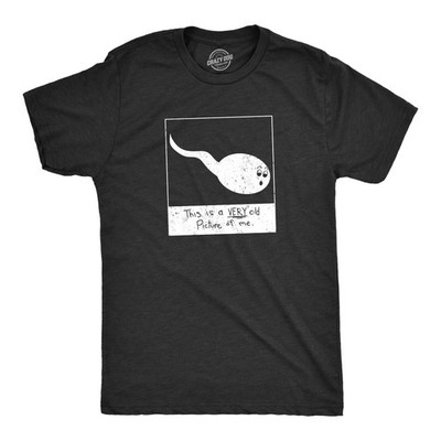 Mens This Is A Very Old Picture Of Me T Shirt Funny Sarcastic Sperm Graphic Tee