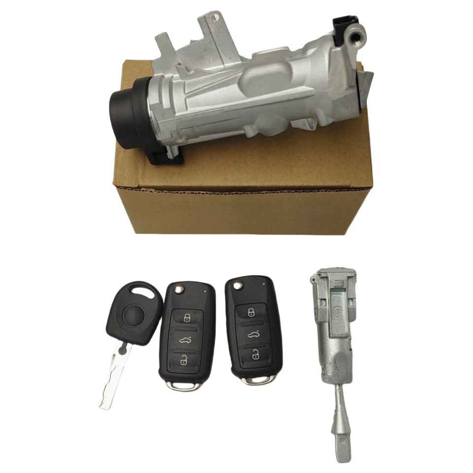 Upgraded Ignition Switch Door Lock Cylinder W/Remote Key For VW Jetta 2006-2018 Foto 4 de 4