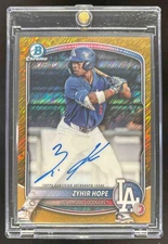 2025 Bowman Chrome Prospect  Gold Shimmer Refractor #CPA-ZH Zyhir Hope Auto /50