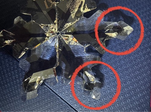 NIB Swarovski Annual Ed. 2012 Snowflake Large Crystal Ornament Damaged #1125019 - Picture 13 of 13