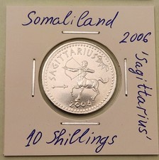 Somaliland coin, 10 Shillings,  2006   Sagittarius 