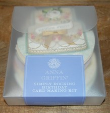 ANNA GRIFFIN Simply Rocking Birthday Card Making Kit Premade 