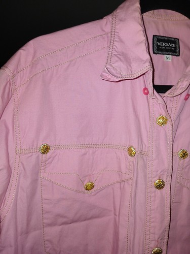 Vintage Versace Jeans Couture Long Sleeve Button Up Shirt Womens Medium - Picture 2 of 16