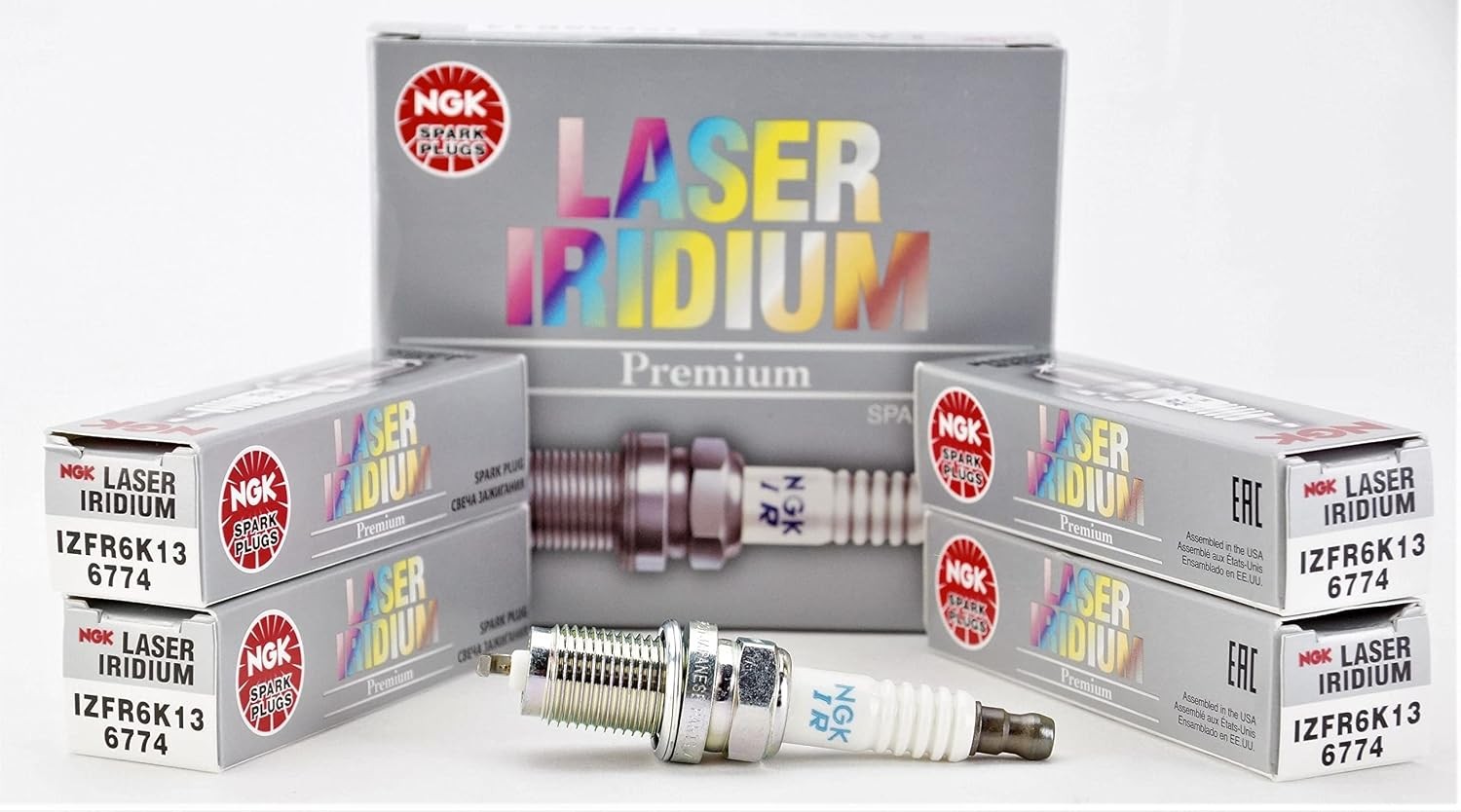 NGK OEM LASER IRIDIUM SPARK PLUGS FOR 2007-2013 HONDA FIT L15 1.5L IZFR6K13 6774