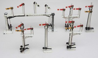 6 x CRESCENT 00 GAUGE SIGNALS GANTRY TRIPLE ARM DOUBLE ARM & SINGLE ARM