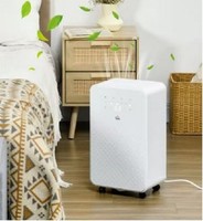 HOMCOM 12L/Day Protable Quiet Air Dehumidifier with Purifier, Timer, 5 Modes