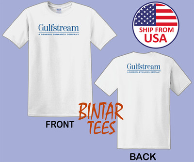 Gulfstream Jet Plane Aircraft Company Men's White Size S to 5XL