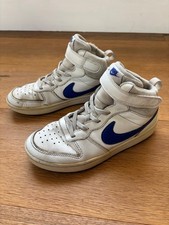 Nike Kids Sneakers Boys 2Y Youth Court Borough Mid 2 White Blue Shoes