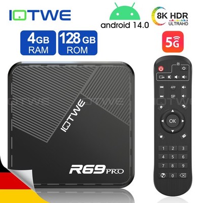 2026 Android14 Smart TV BOX WIFI6 4GB+128GB Netzwerk Media Player Octa Core DE