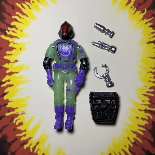 GI Joe X Transformers Black Major Custom Devastator BAT Decepticon Green Purple