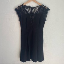 BCBGeneration Black Sheath Mini Dress Scoop Neck Cap Sleeve
