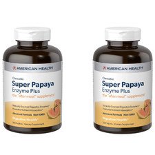 American Health Super Papaya Enzyme Plus   360 Tablets American Health PACK OF 2