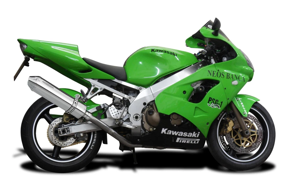 Kit silenciador de escape de acero inoxidable TriOval de 17" Slip On Kawasaki ZX-9R Ninja 2002-2003 Foto 3 de 4