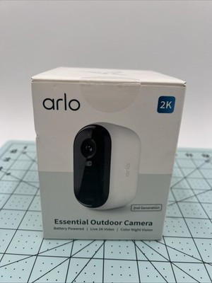 Arlo Essential Outdoor/Indoor 2nd Gen 2K Wireless Security Camera White *SEALED*