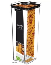 SISTEMA Ultra Tritan 1.9L Square Airtight Storage Container Clear BPA Free