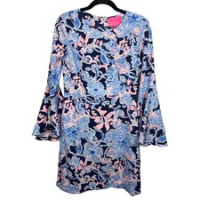 Lilly Pulitzer Kayla Bell Sleeve Mini Dress Bright Navy Womens 2 / XS Resortwear