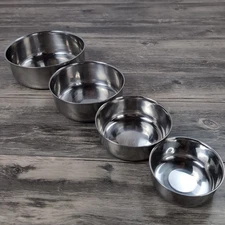 4 Piece Stainless Steel Mixing Bowl Set Nesting 4"-7" Unbranded Kitchen Set