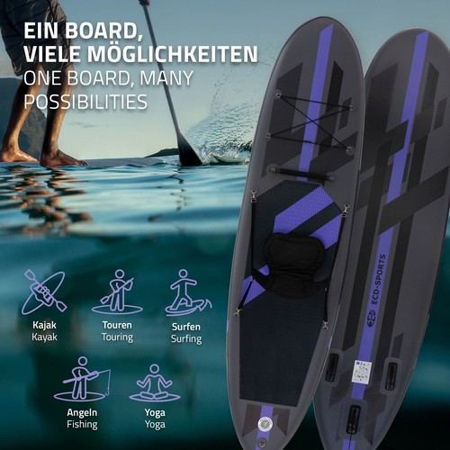 Surfboard stand up paddle Makani tabla hinchable sup negro kayak con accesorios - Imagen 8 de 9