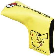 Pokemon Pikachu Golf Putter Cover Pin Type Blade Headcover Japan Yellow