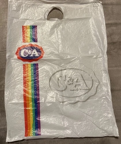 Alte C&A Plasiktüte  ca. 48 cm x 35,5 cm