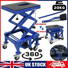 200KG Hydraulic Scissor Hoist Bike/Motorbike Stand Motorcycle Lift Mobile Wheels