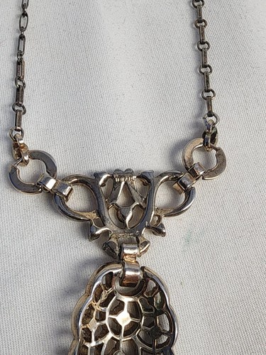 Collar De Colección Corona Trifari Alfred Philippe Plata Esterlina Estrás 16" - Imagen 6 de 10