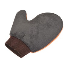 Cleaning Mitten - Microfiber Gloves Wash Dishes Clothes 9"x7.87" Grey & Orange