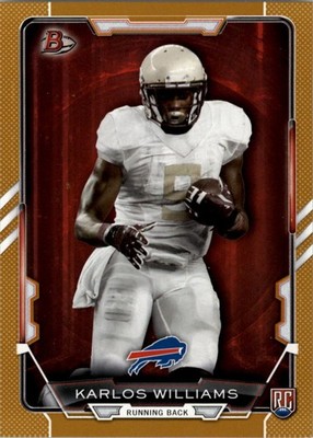 2015 Bowman Gold #R34 Karlos Williams /399 - FB