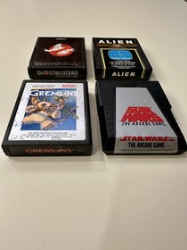 Atari 2600 Lot 4 Rare Games Gremlins Star Wars Ghostbusters Aliens VGC Tested